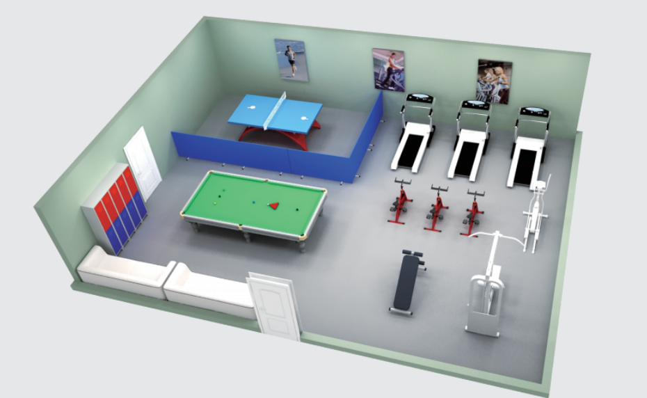 健身活動（dòng）室50-100m²